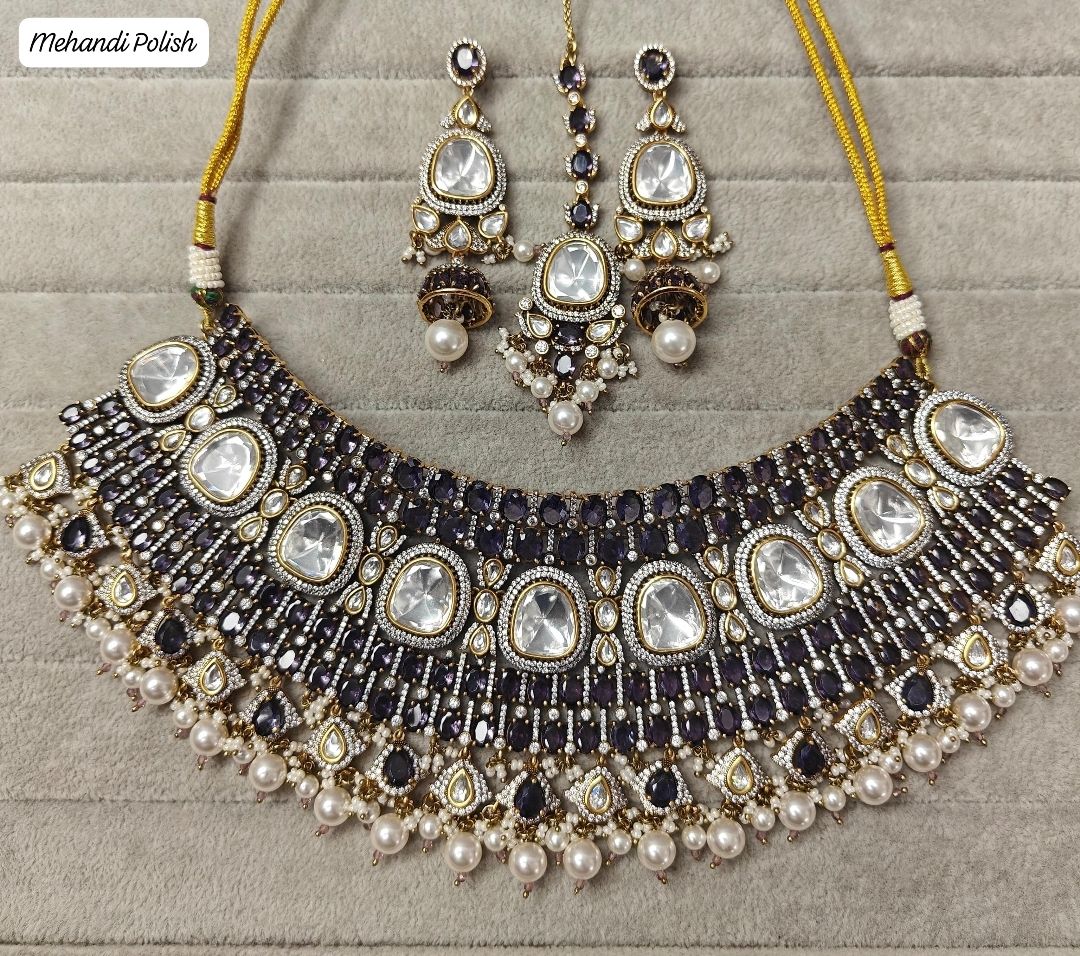 Polki Antique Necklace By Chokerset CSNS6855