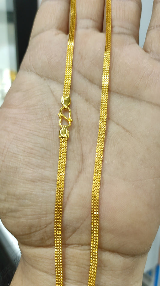 Chain SIZE 18 ( 45.72 CM ) 6 Gram 200 MG 3.5 MM Gold Forming Chain from chokerset Jewelshingar 18063505