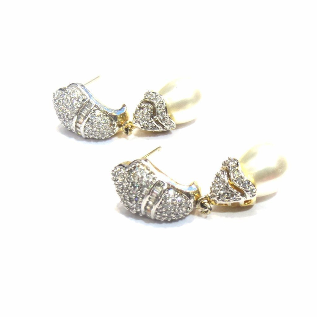 Jewelshingar Jewellery American Diamond Earrings For Women ( 11815-ead ) - JEWELSHINGAR