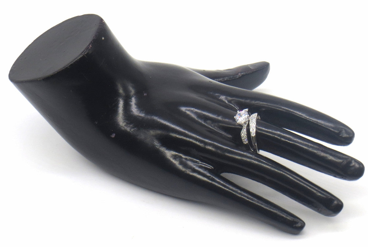 Jewelshingar Jewellery Fine American Diamond Silver Ring ( 45837-ring )