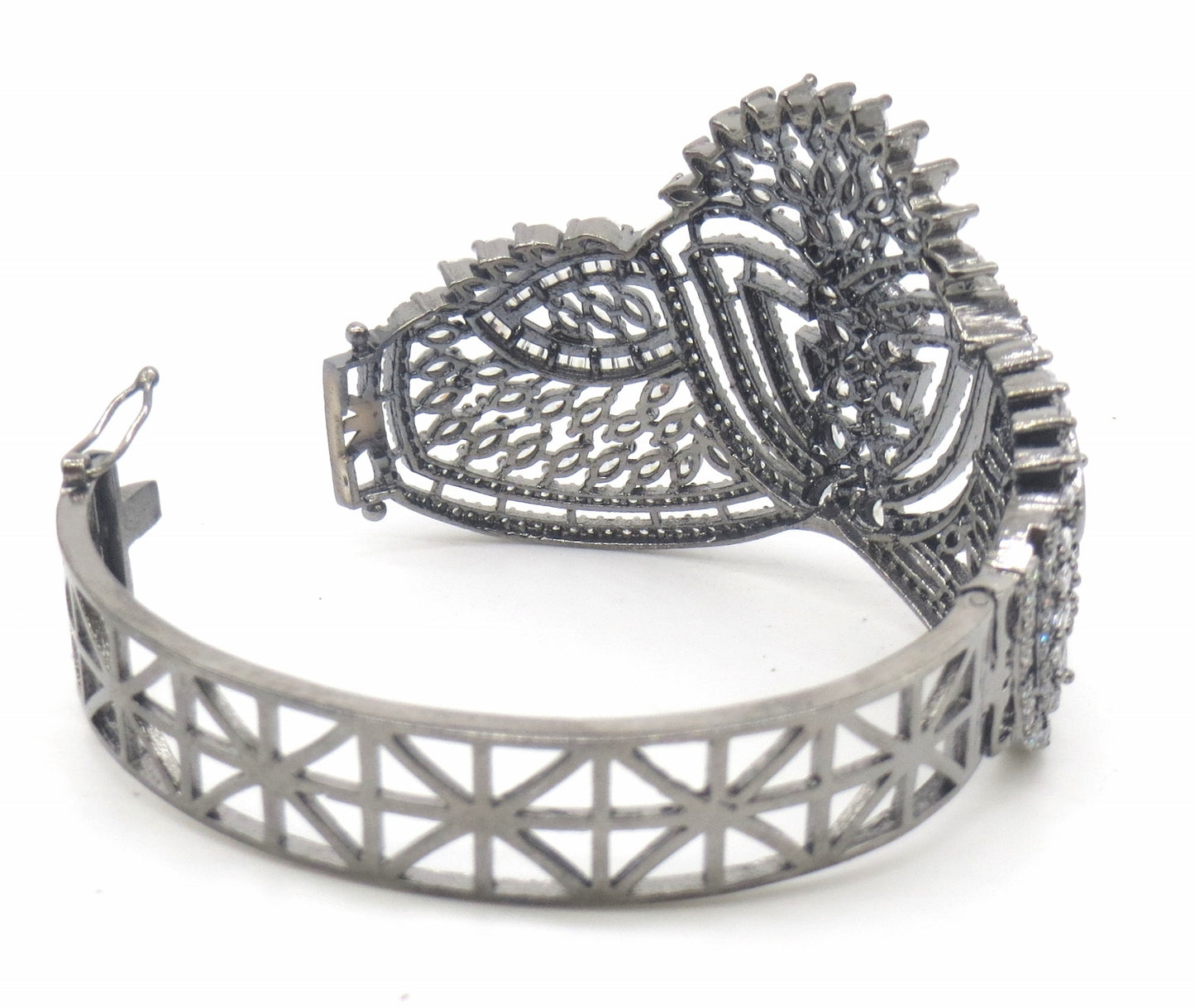 JEWELSHINGAR SILVER PLATED DIAMOND LOOK BRACELET FOR WOMEN (BCAD-45957)