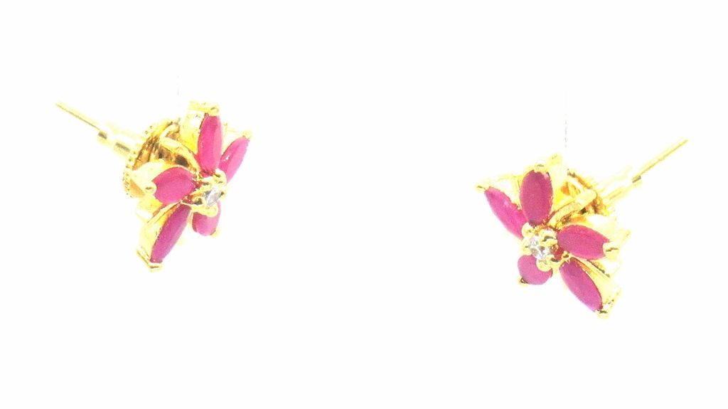Jewelshingar Jewellery Gold Plated Colour Ruby Pendant Set For Women ( 47035-psad )