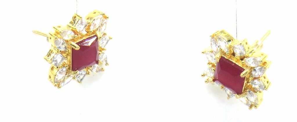 Jewelshingar Jewellery Gold Plated Colour Ruby Pendant Set For Women ( 47040-psad )