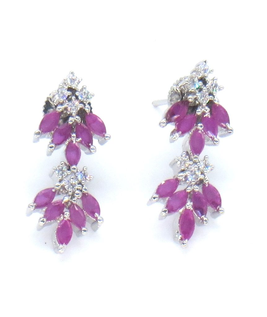 Jewelshingar Jewellery Silver Plated Colour Ruby Necklace set For Women ( 47342-nad )