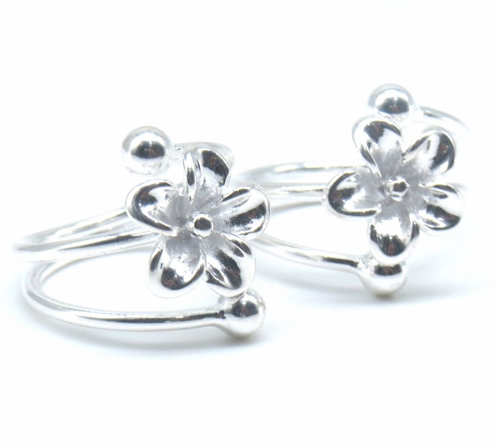 Jewelshingar Jewellery 925 Sterling Silver Clear Colour Toerings For Women ( 47708-tr )