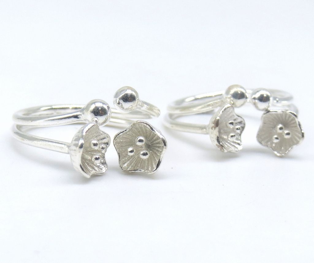 Jewelshingar Jewellery 925 Sterling Silver Blue Colour Toerings For Women ( 47726-tr )