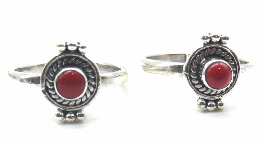 Jewelshingar Jewellery 925 Sterling Silver Rust Colour Toerings For Women ( 47793-tr )