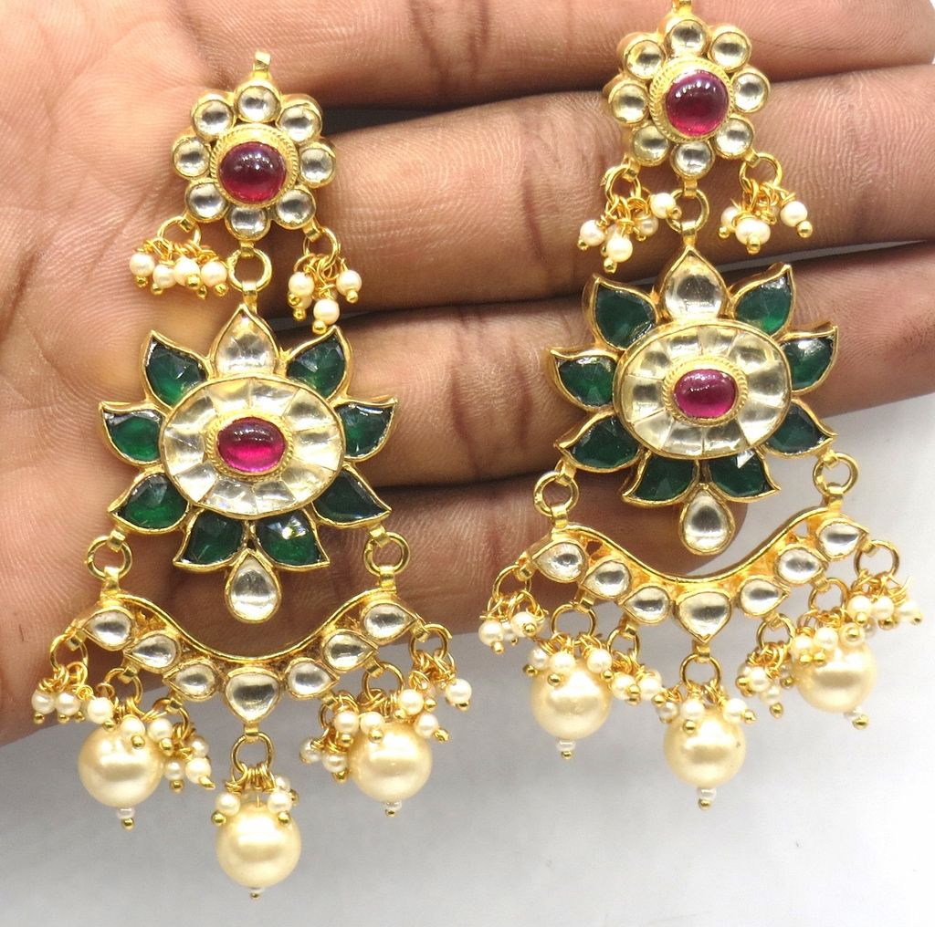 Jewelshingar Jewellery Gold Plating Multi Colour Earrings For Women ( 48698-dce )