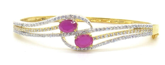Jewelshingar Jewellery Shingar Jewellery Silver Gold Plated Bracelets for Women (45292-bcad)