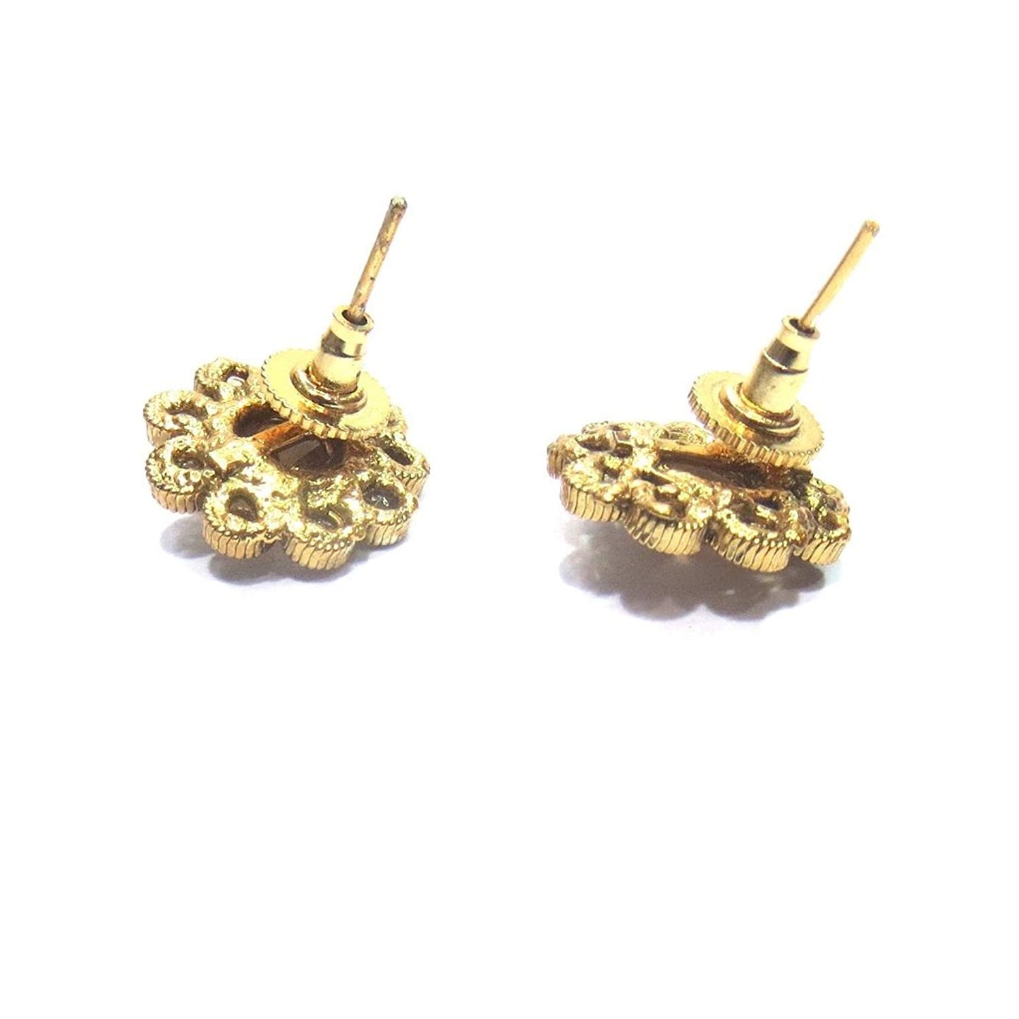 Jewelshingar Jewellery Gold Plated Gold Colour Earrings For Women (43576-pe-studs)