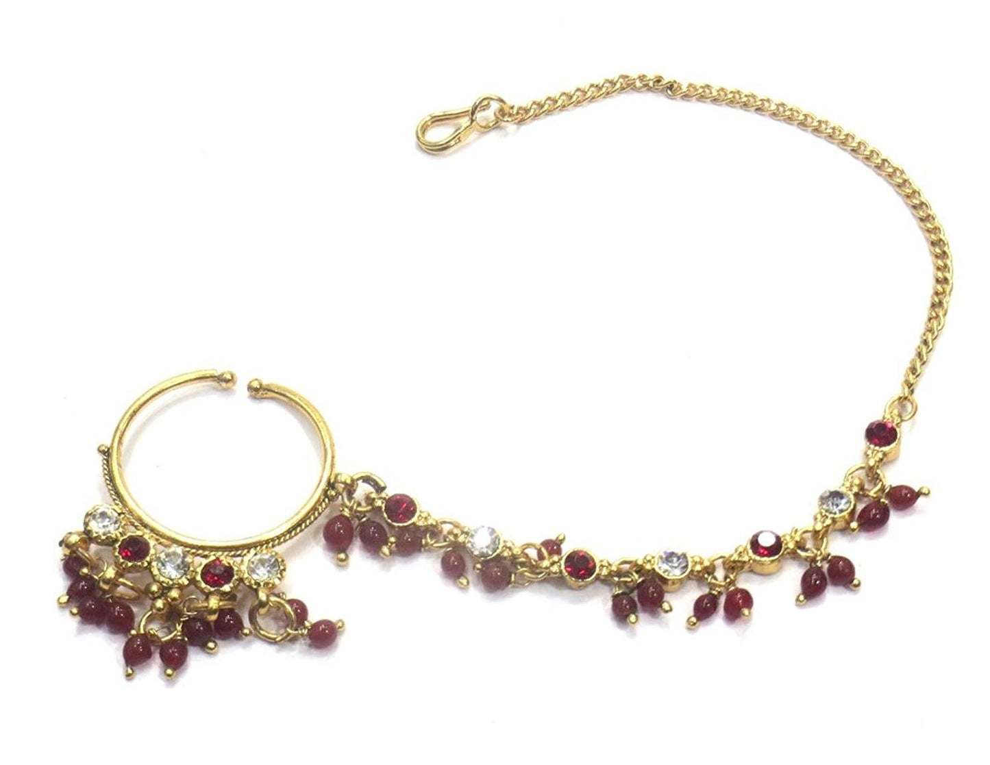 Jewelshingar Jewellery Fine Gold Plated Nath For Women ( 36666-nath )
