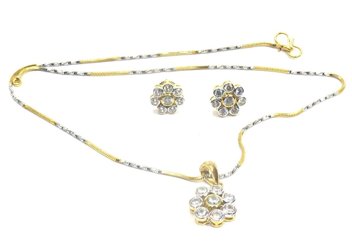 Jewelshingar Jewellery Fine Gold Plated Pendant Set For Women ( 35747-psad )
