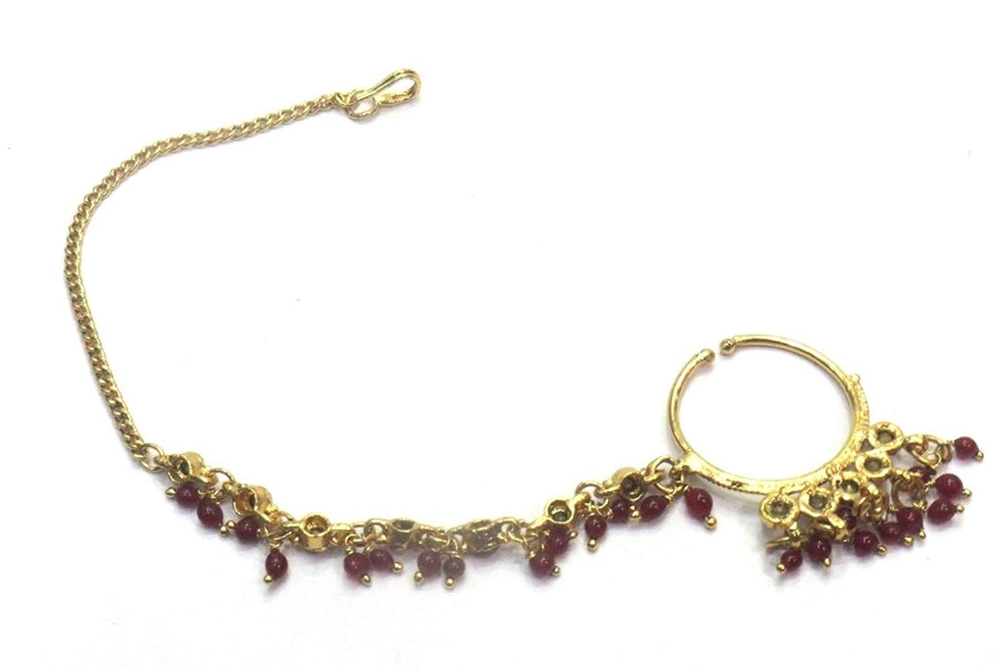 Jewelshingar Jewellery Fine Gold Plated Nath For Women ( 36666-nath )