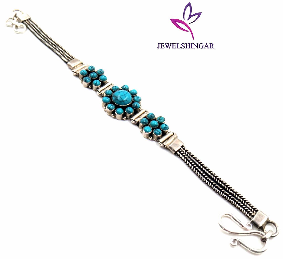 Jewelshingar Jewellery Firozi Bracelet For Women ( 52292SCB )