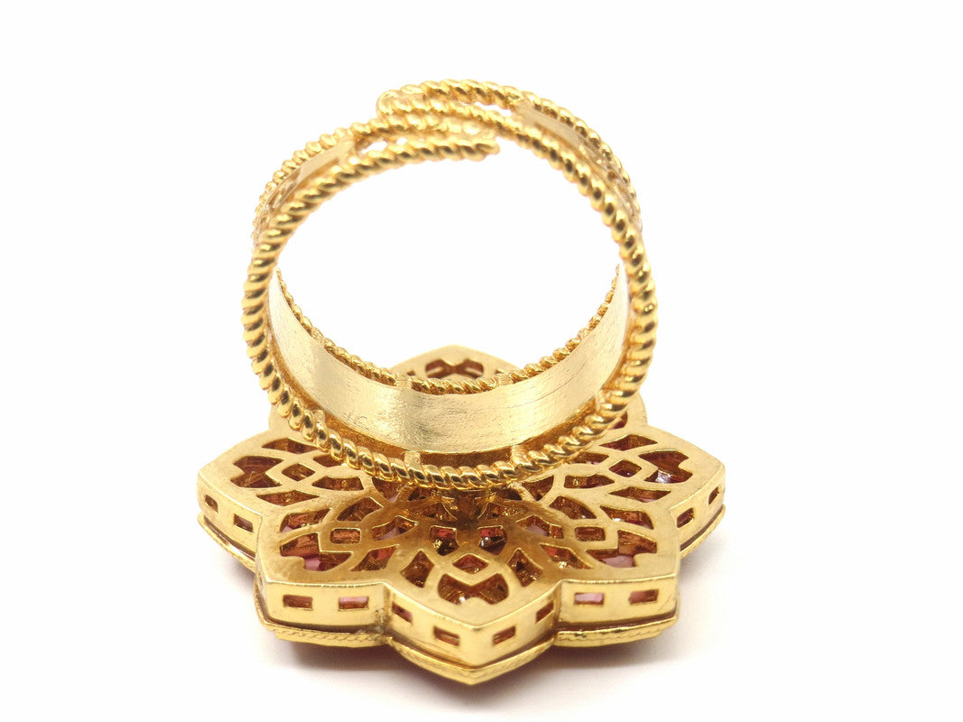 Jewelshingar Jewellery Fine Kundan Adjustable Ruby Ring ( 53525ACR )