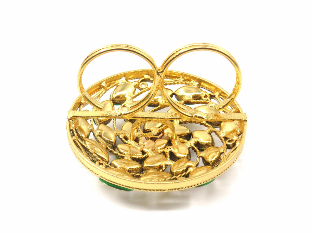 Jewelshingar Jewellery Fine Kundan Adjustable Ruby Ring ( 53530ACR )
