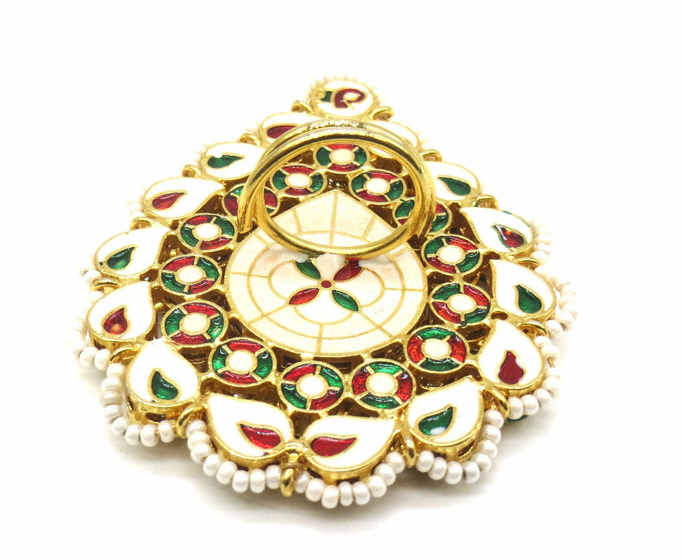 Jewelshingar Jewellery Fine Kundan Adjustable Ruby Ring ( 53670ACR )