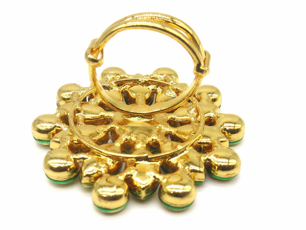 Jewelshingar Jewellery Fine Kundan Adjustable Gold Ring ( 53706ACR )