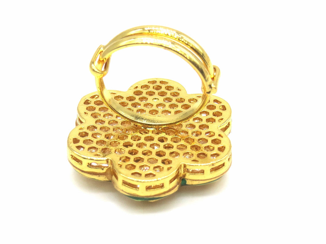 Jewelshingar Jewellery Fine Kundan Adjustable Gold Ring ( 53763ACR )