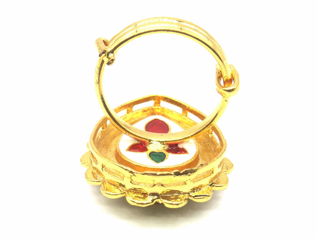 Jewelshingar Jewellery Fine Kundan Adjustable Gold Ring ( 53799ACR )