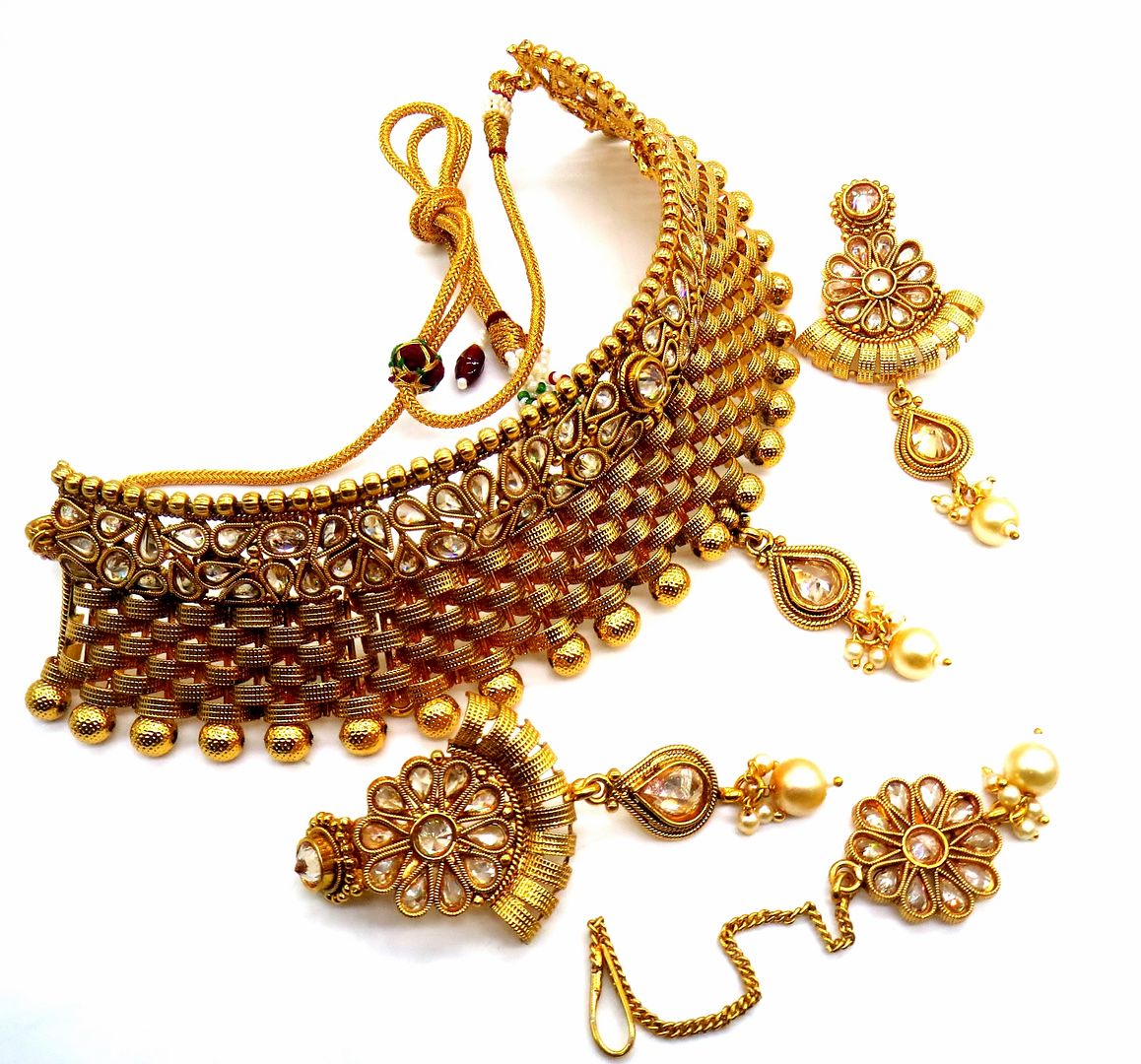 Jewelshingar Jewellery Gold Colour Necklace For Women ( 54169ATS )