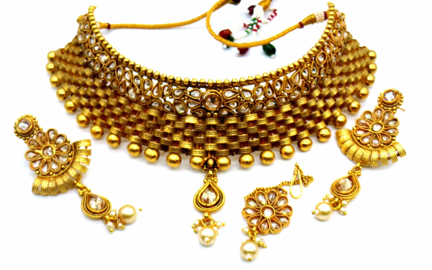 Jewelshingar Jewellery Gold Colour Necklace For Women ( 54169ATS )