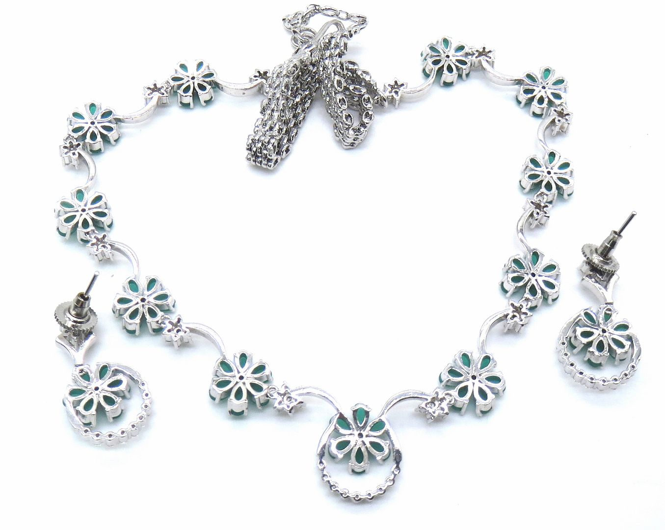 Jewelshingar Jewellery Green Colour Necklace For Women ( 54364NAD )
