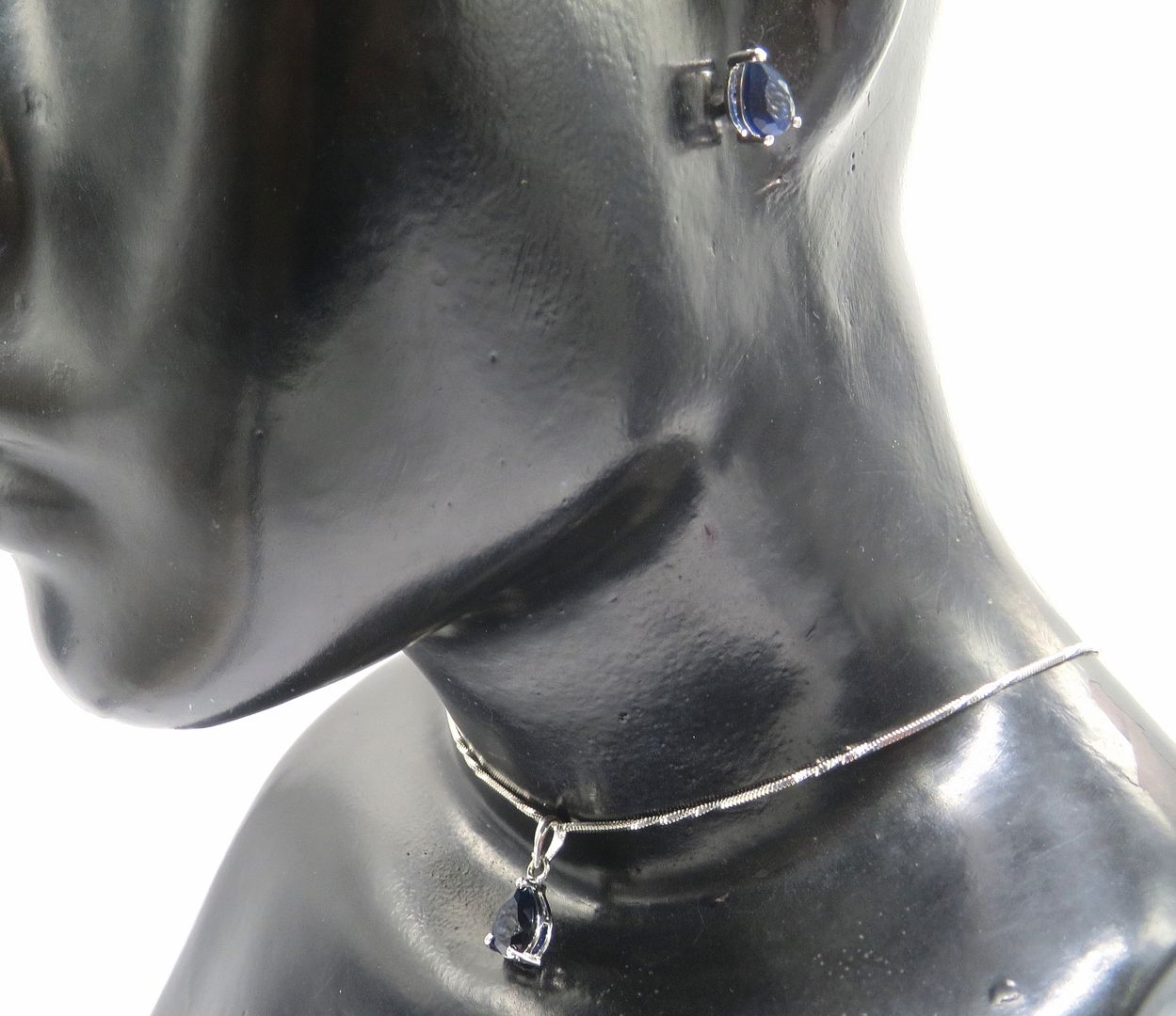 Jewelshingar Jewellery blue Colour Pendant Set For Women ( 54504PSD )