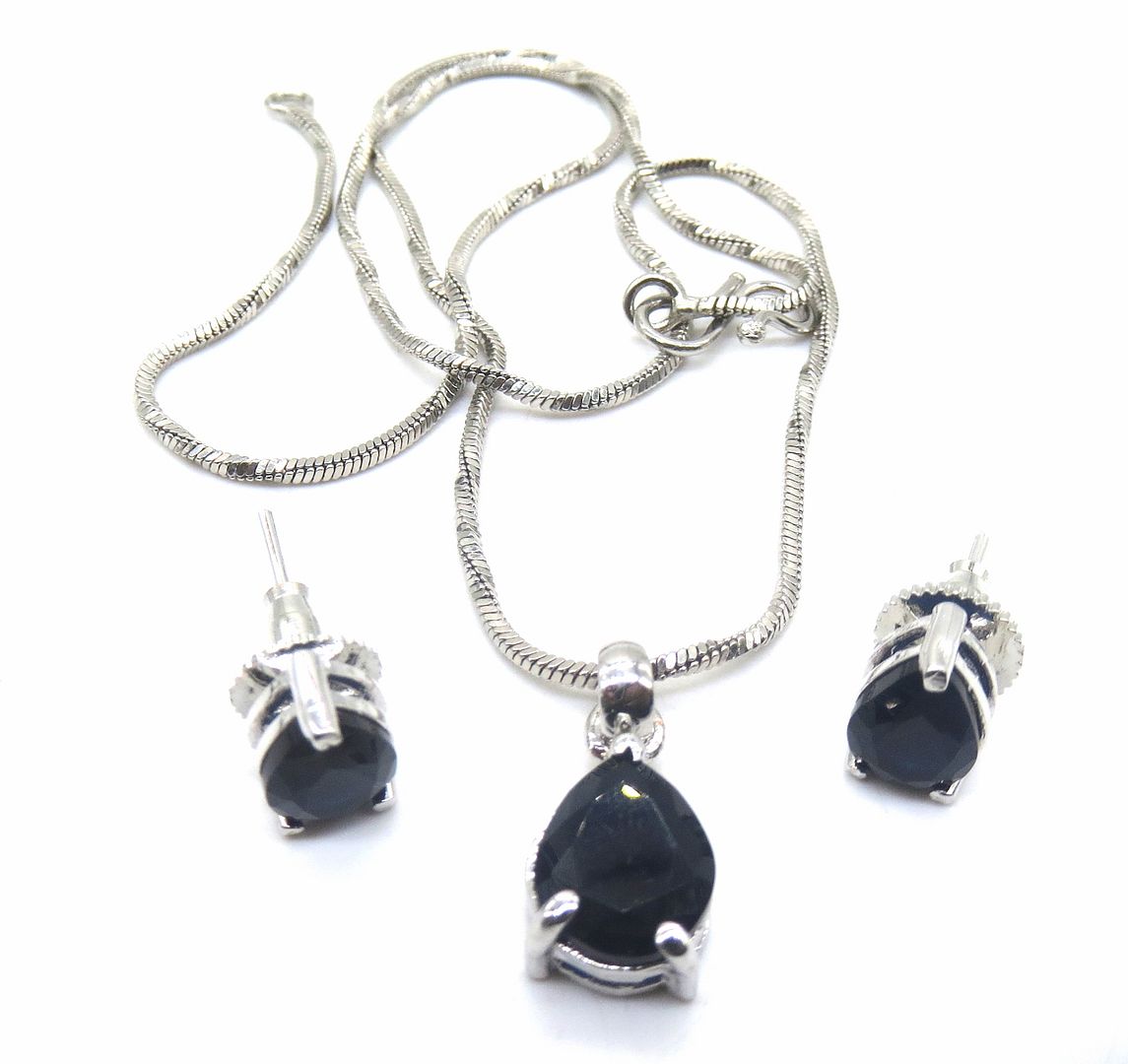 Jewelshingar Jewellery blue Colour Pendant Set For Women ( 54504PSD )