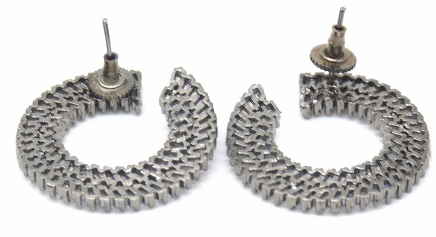 Jewelshingar Jewellery American Diamond Platedvictorian Colour Stud Earrings For Women ( 54983EAD )