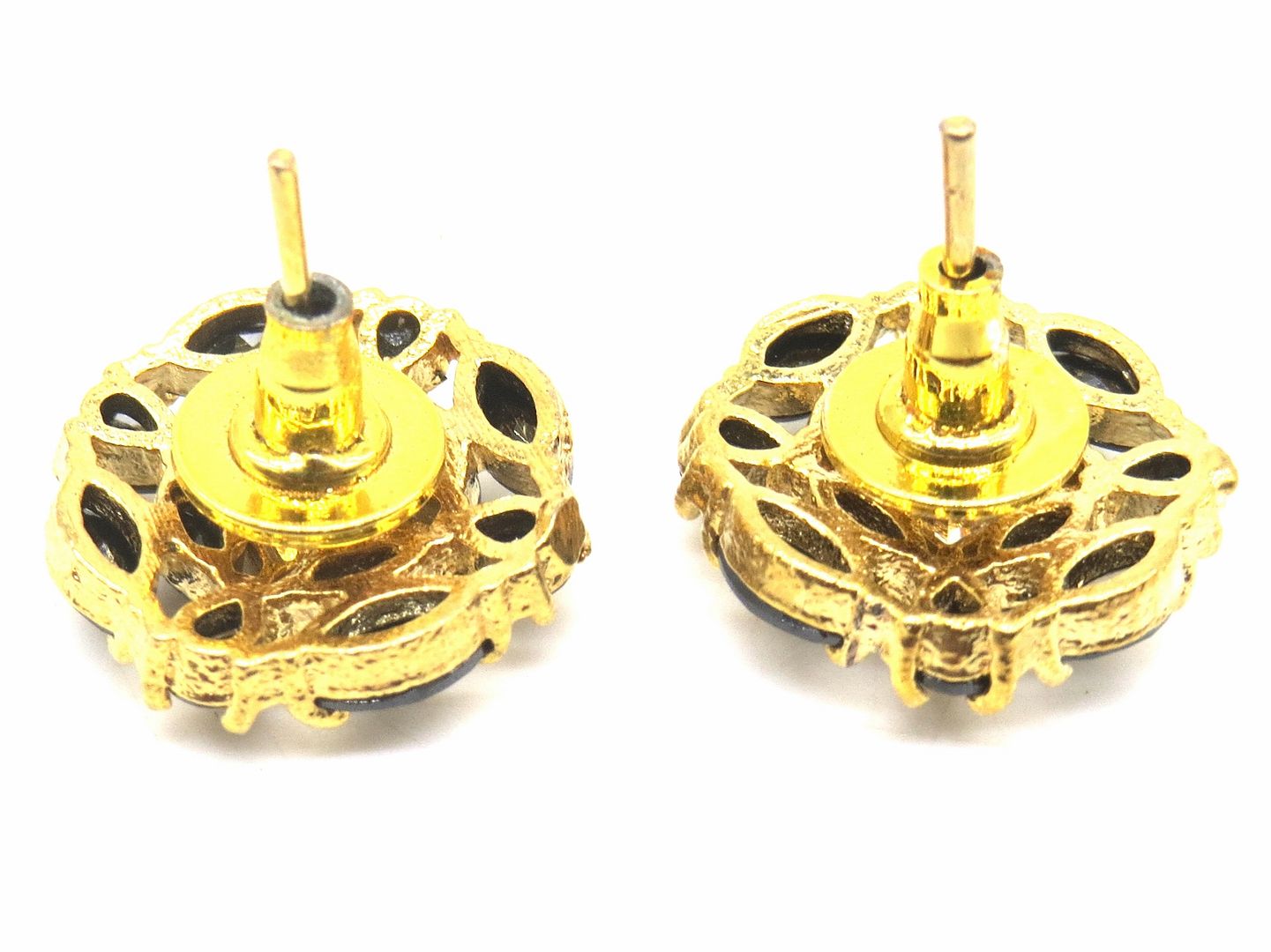 Jewelshingar Jewellery American Diamond PlatedGold Colour Stud Earrings For Women ( 55507GJT )