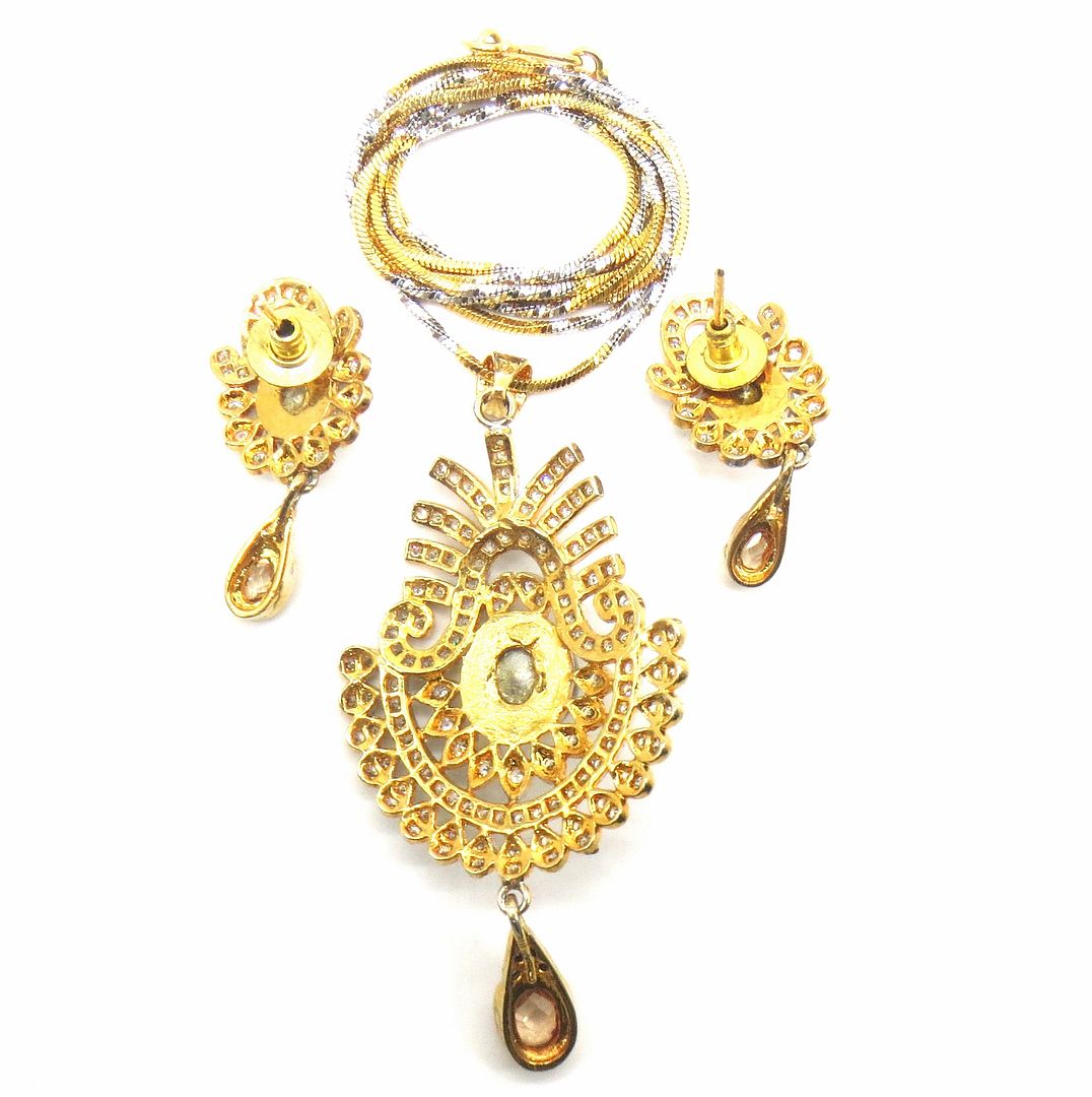 Jewelshingar Jewellery Gold Colour Pendant Set For Women ( 55669PSD )
