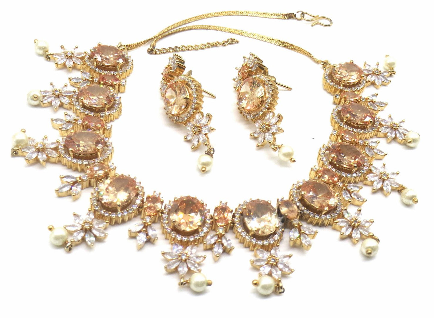 Jewelshingar Jewellery Gold Colour Necklace For Women ( 55934NAD )