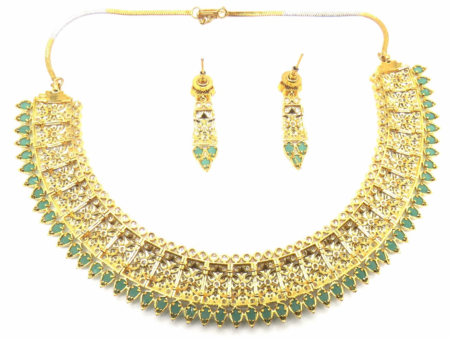 Jewelshingar Jewellery Green Colour Necklace For Women ( 56040NAD )