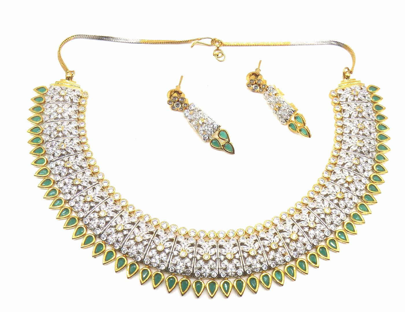 Jewelshingar Jewellery Green Colour Necklace For Women ( 56040NAD )
