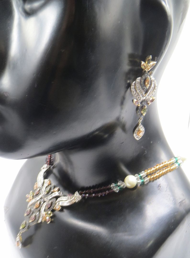 Jewelshingar Jewellery Multi Colour Pendant Set For Women ( 56099PSD )