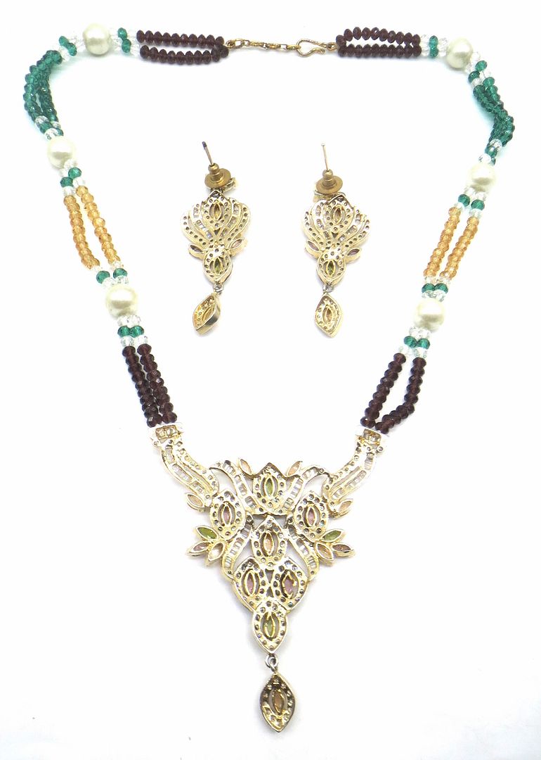 Jewelshingar Jewellery Multi Colour Pendant Set For Women ( 56099PSD )
