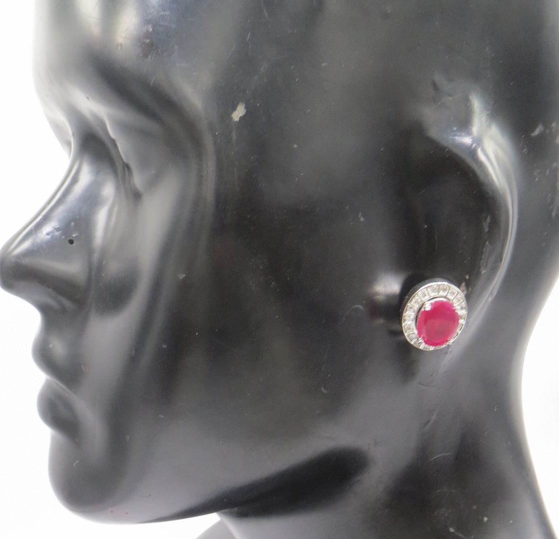 Jewelshingar Jewellery Gold Silver Plated Red Colour Earrings For Women ( 56262GJT )