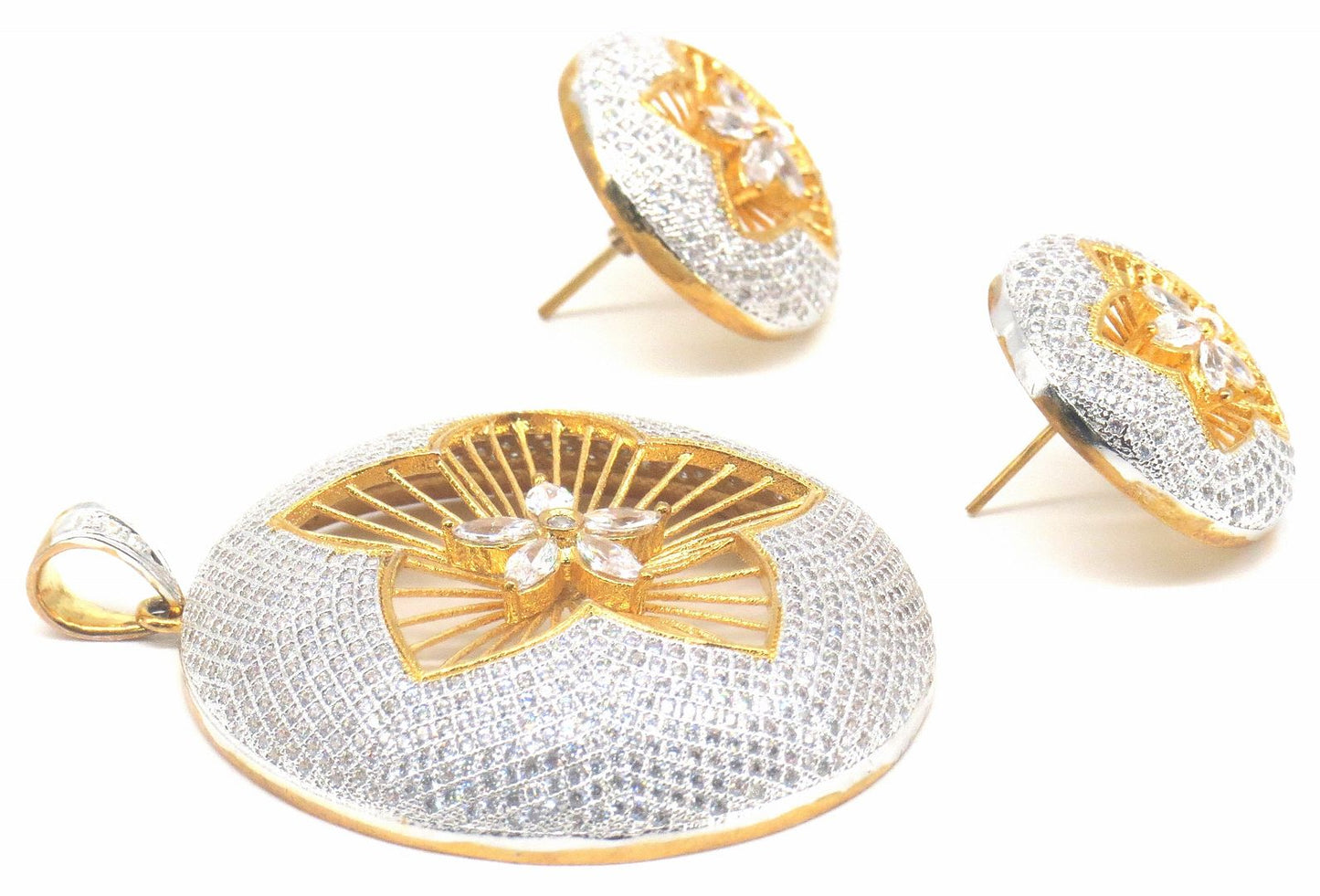 Jewelshingar Jewellery Gold Plated Pendant Sets For Women ( 56544PSD )