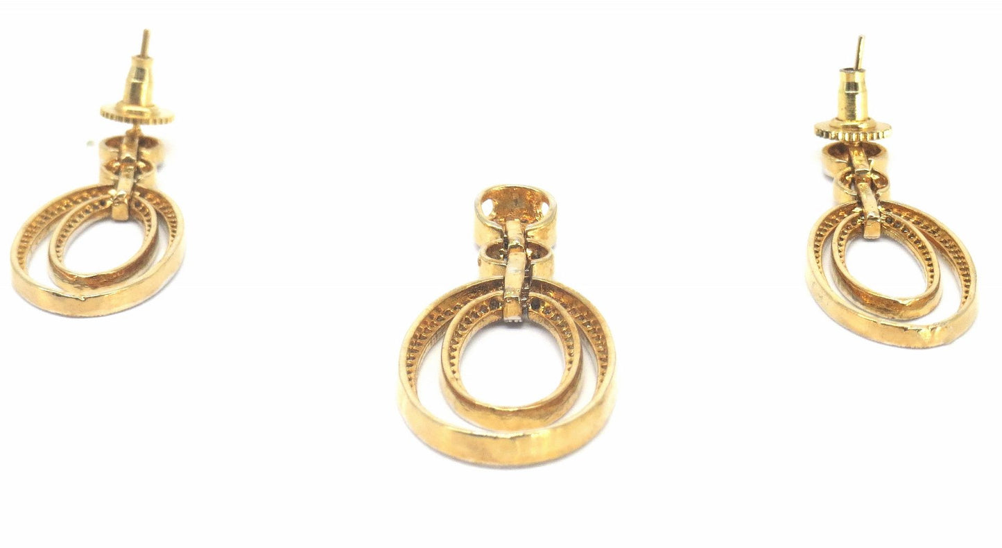 Jewelshingar Jewellery Gold Plated Pendant Sets For Women ( 56549PSD )