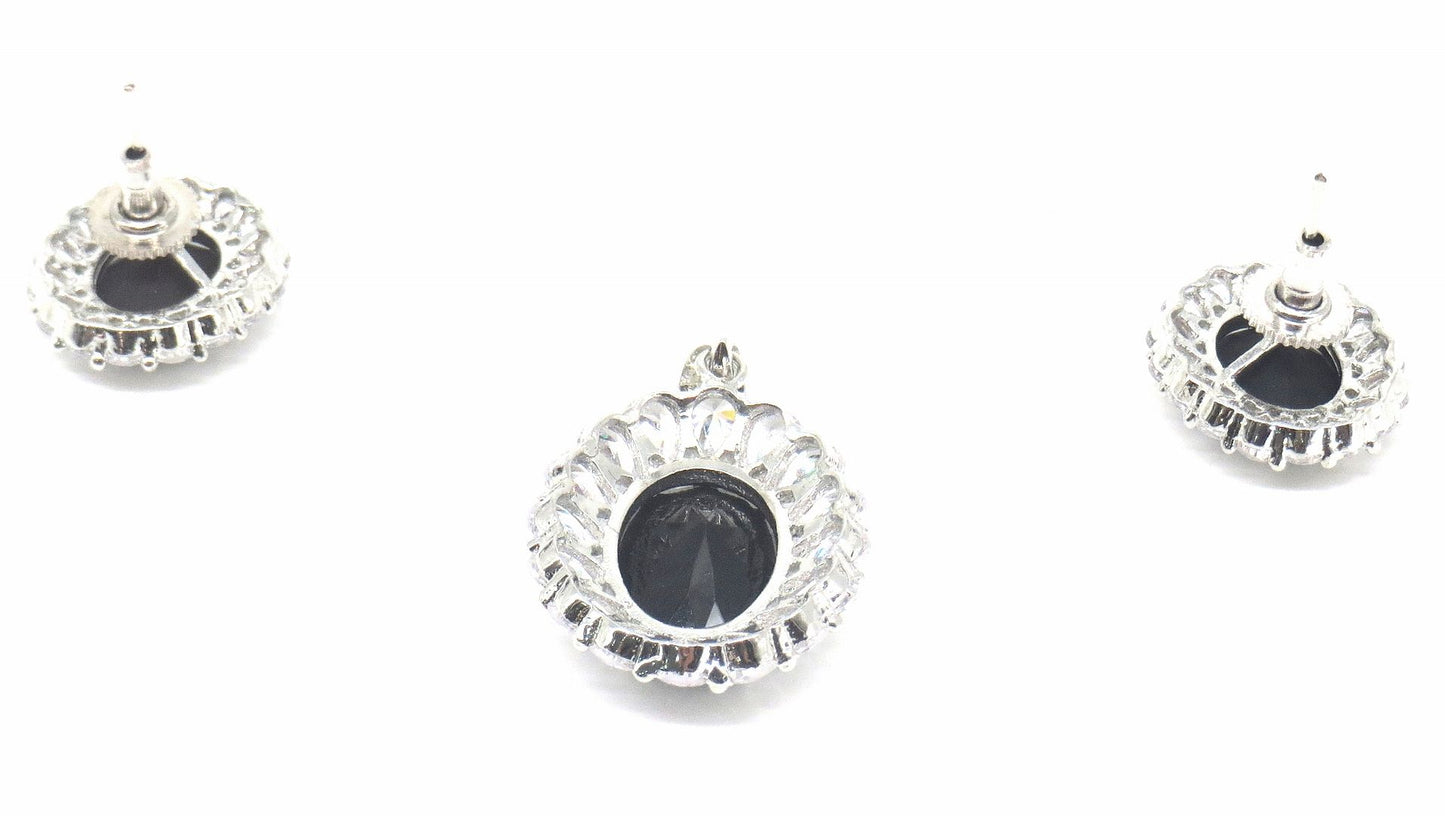 Jewelshingar Jewellery Silver Plated Pendant Sets For Women ( 56558PSD )