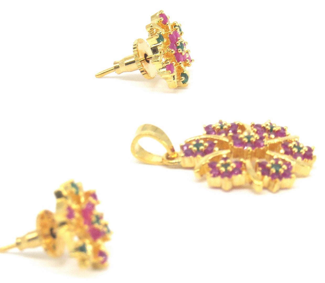 Jewelshingar Jewellery Gold Plated Pendant Sets For Women ( 56570PSD )