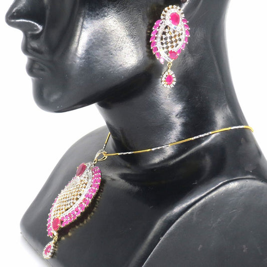 Jewelshingar Jewellery Gold Plated Pendant Sets For Women ( 56665PSD )