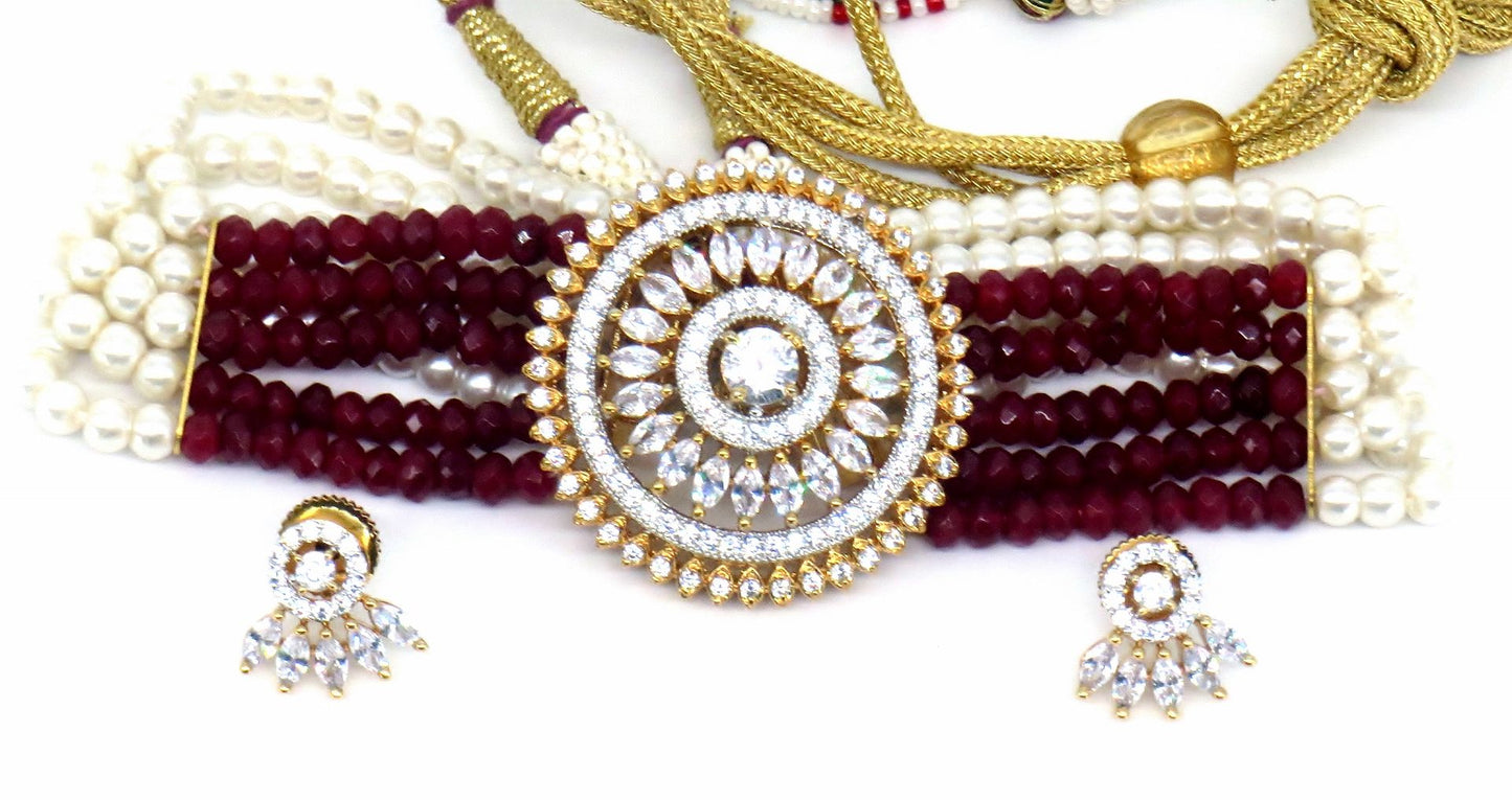 Jewelshingar Jewellery Gold Plated Necklaces For Women ( 56766NAD )