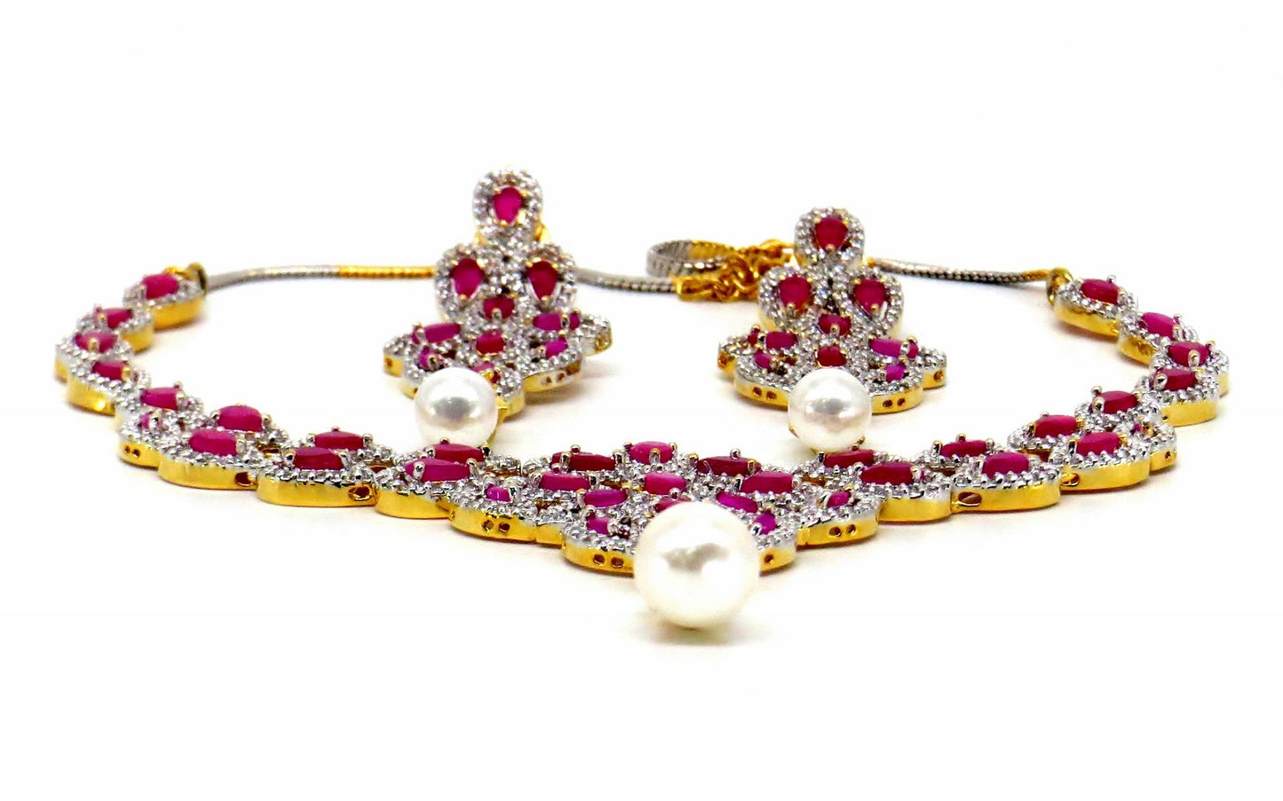 Jewelshingar Jewellery Gold Plated Necklaces For Women ( 56785NAD )