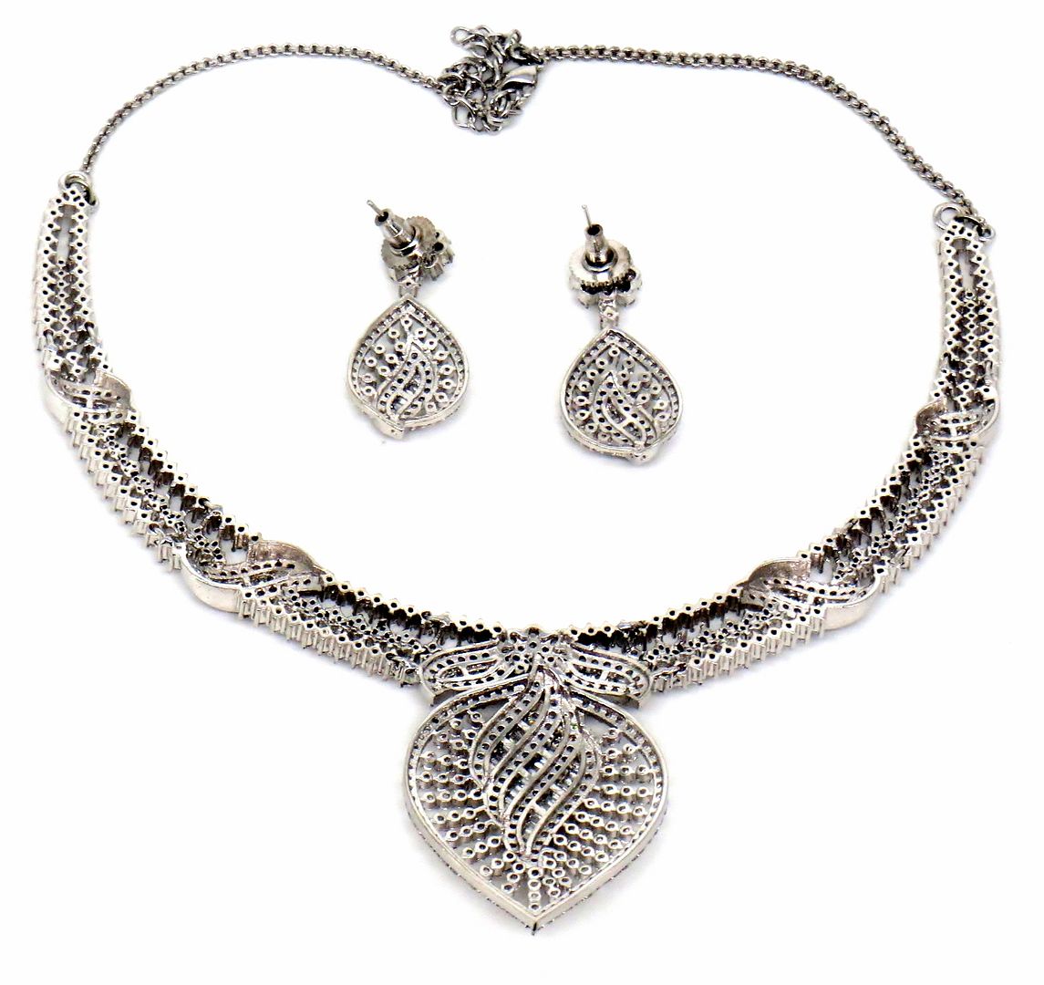 Jewelshingar Jewellery Silver Plated Necklaces For Women ( 56811NAD )