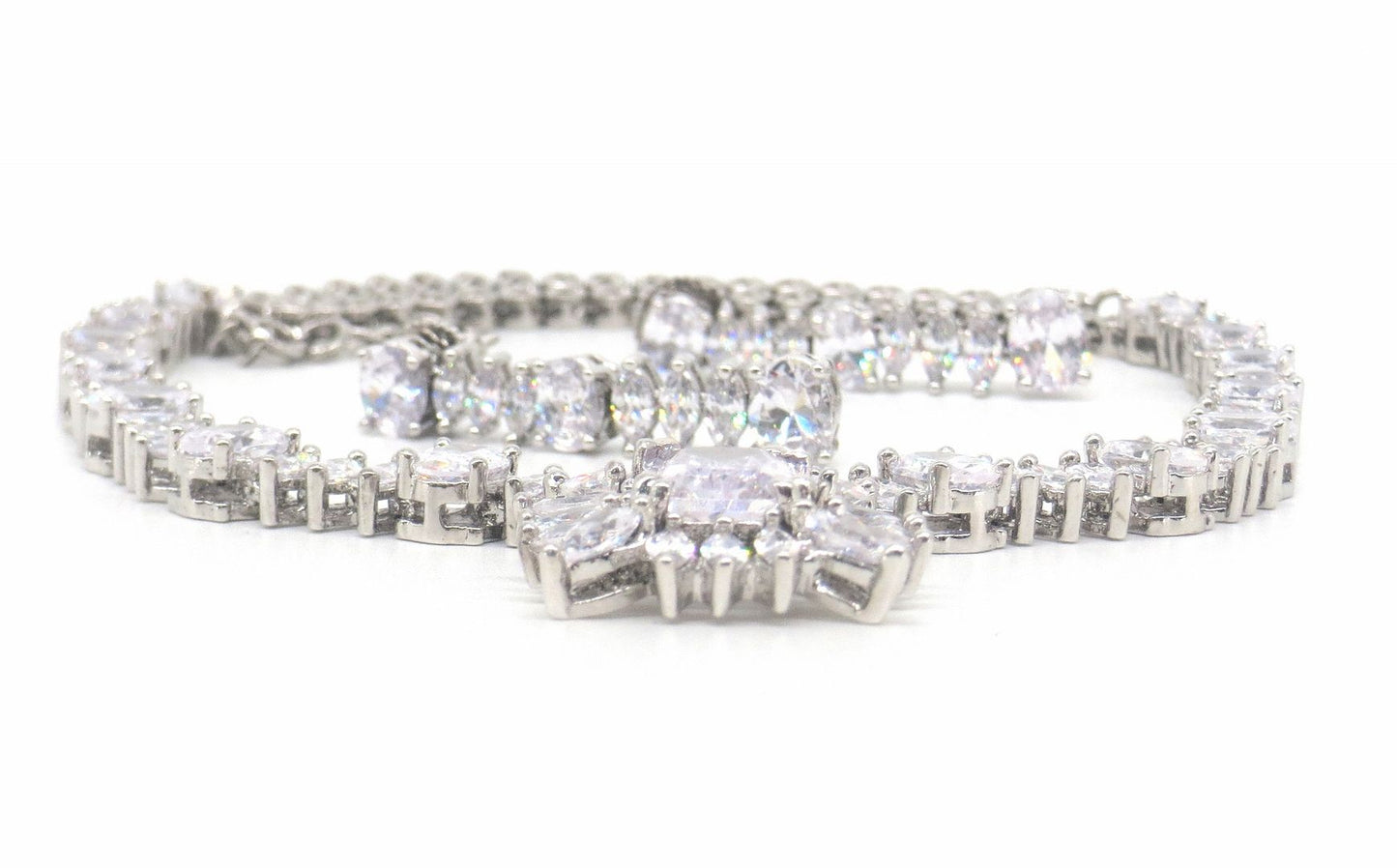 Jewelshingar Jewellery Silver Plated Necklaces For Women ( 56840NAD )