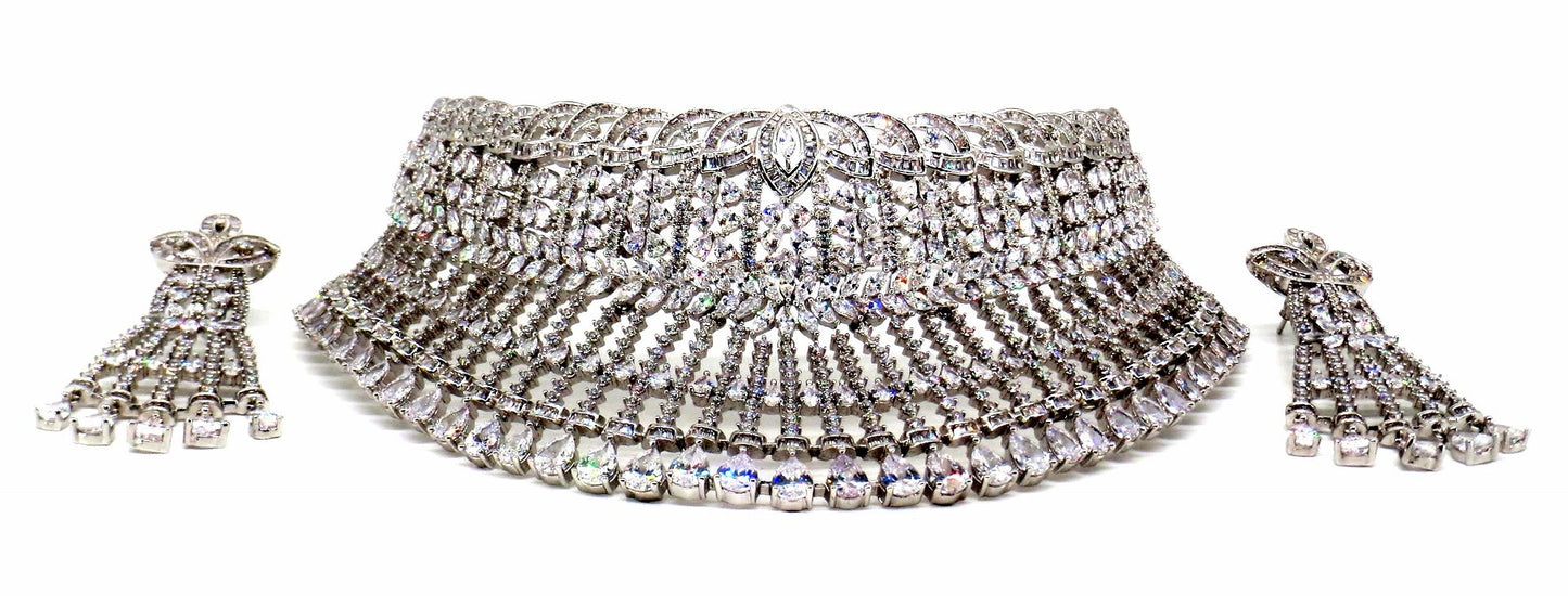 Jewelshingar Jewellery Silver Plated Necklaces For Women ( 56879NAD )