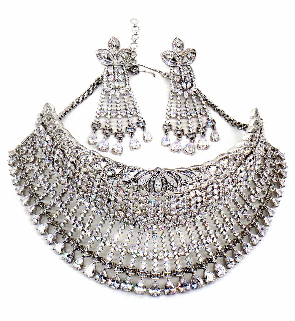 Jewelshingar Jewellery Silver Plated Necklaces For Women ( 56879NAD )