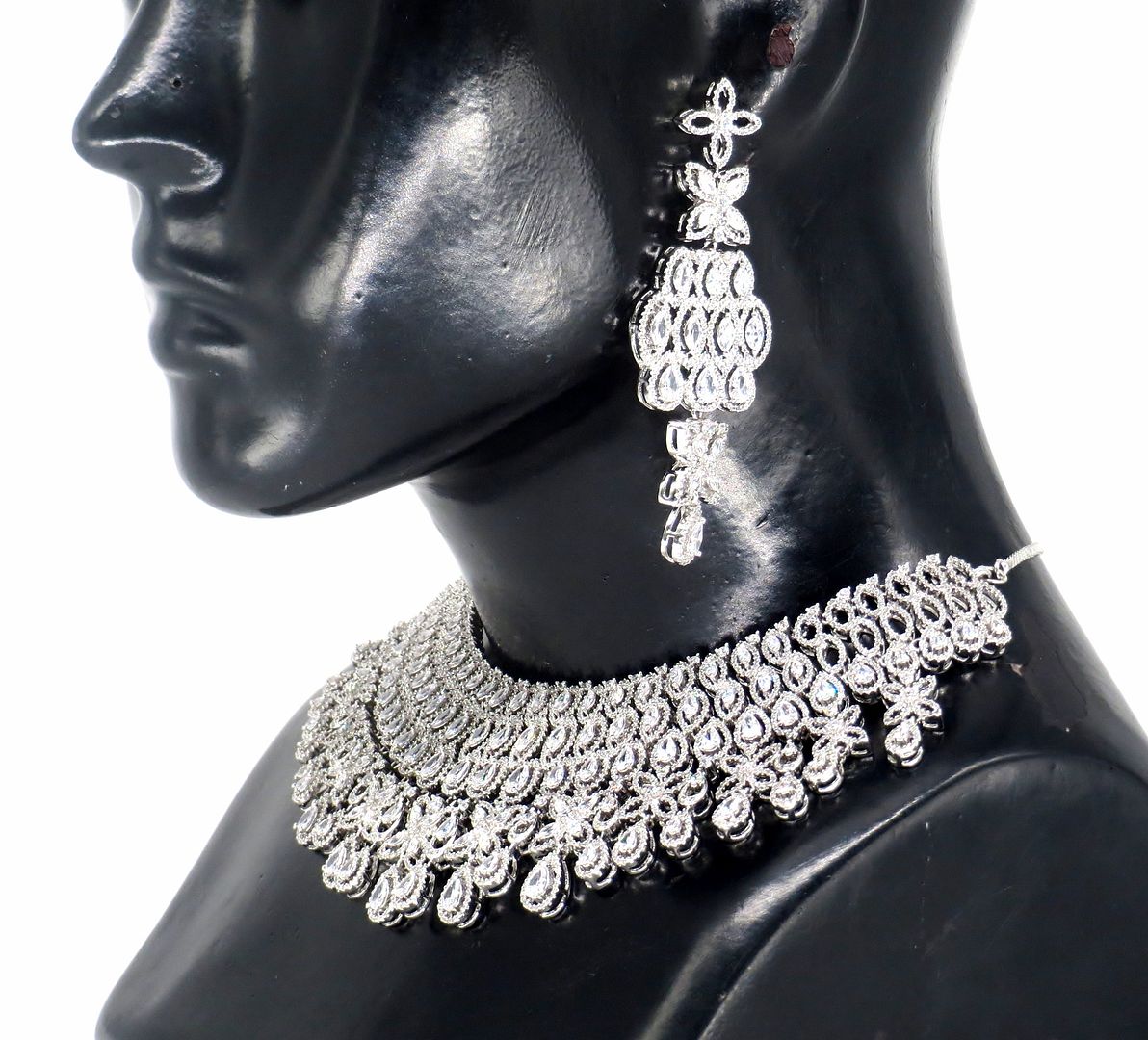 Jewelshingar Jewellery Silver Plated Necklaces For Women ( 56885NAD )